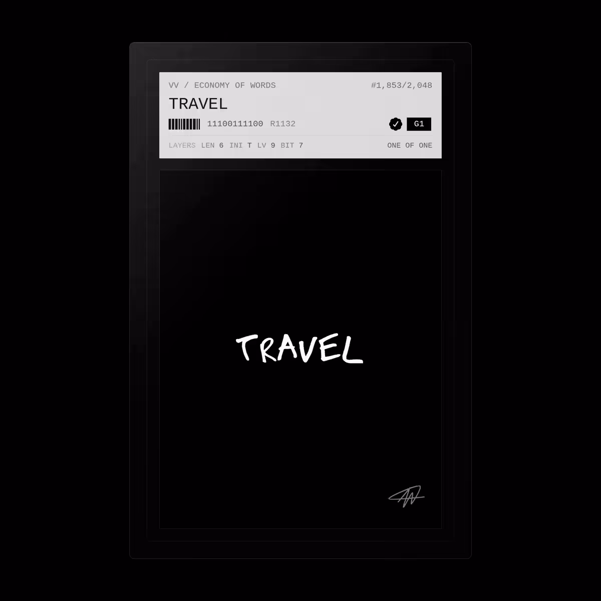 Economy of Words: TRAVEL · #1853