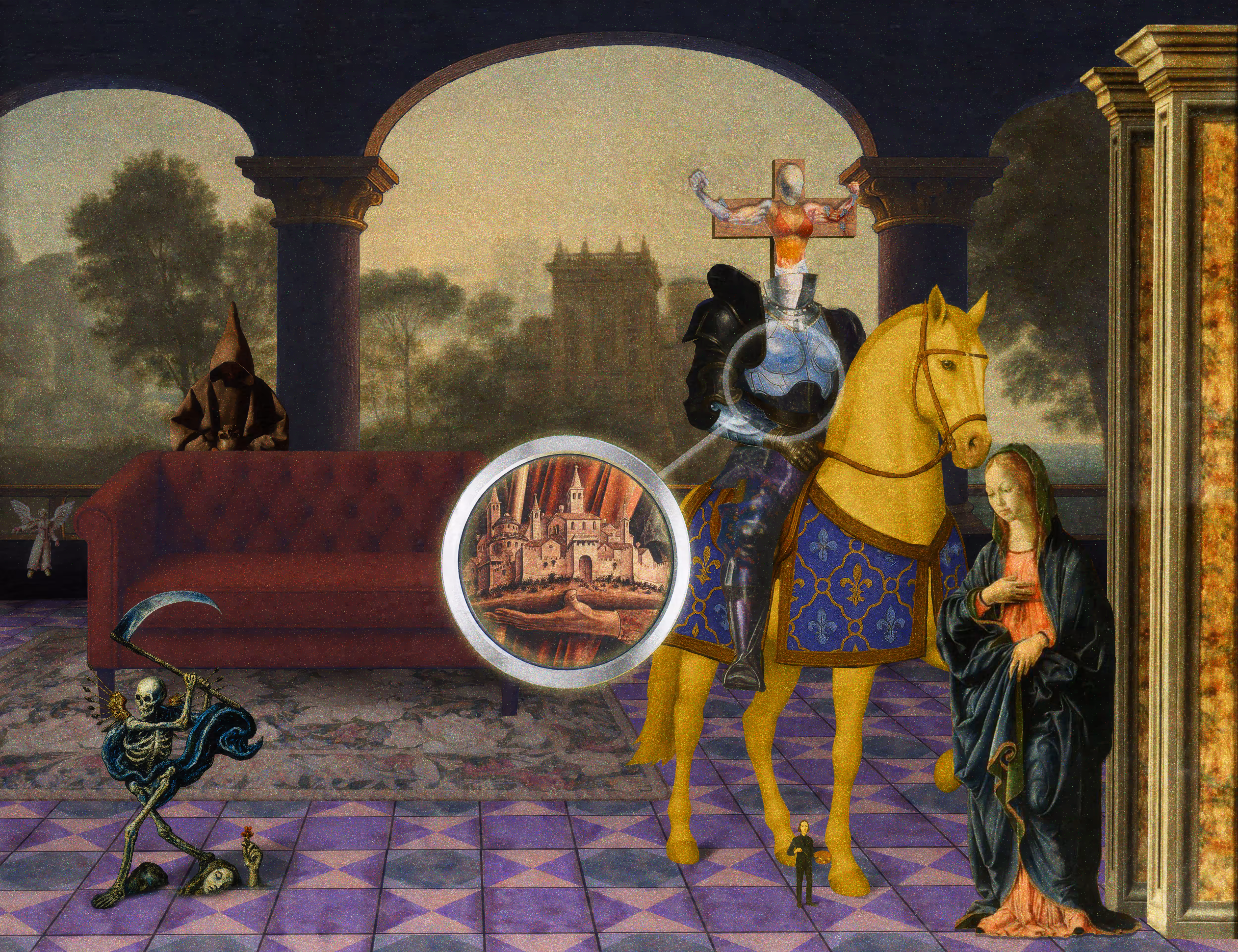 The Pilgrim’s Living Room Crucifixion; Mona Lisa Hyper-Gamble #215