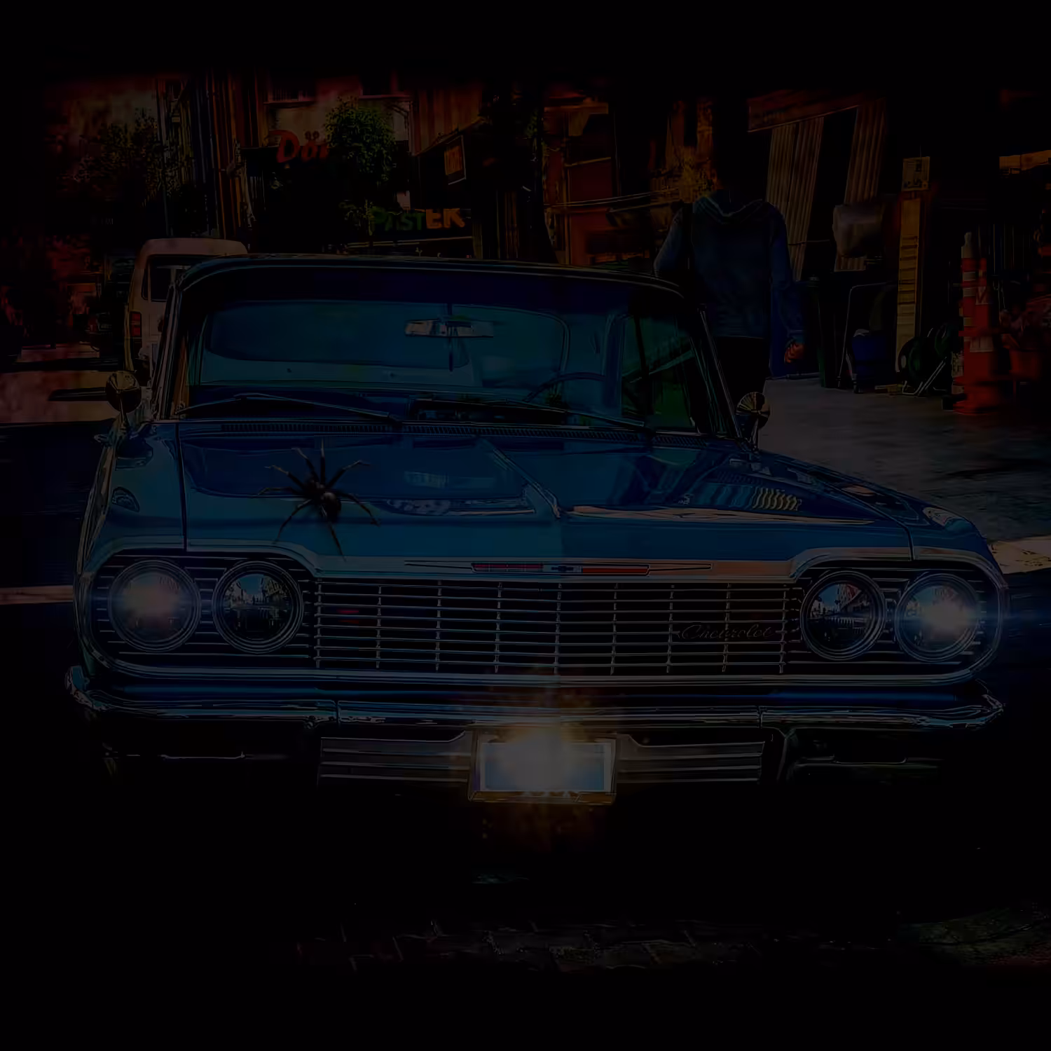 Chevrolet in blue & Spider