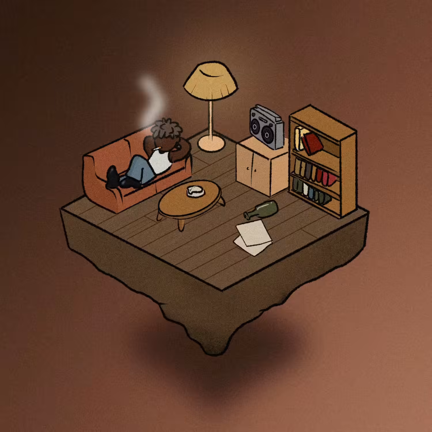 Lofi Roomies #44 ( Napping with my new Boom box )