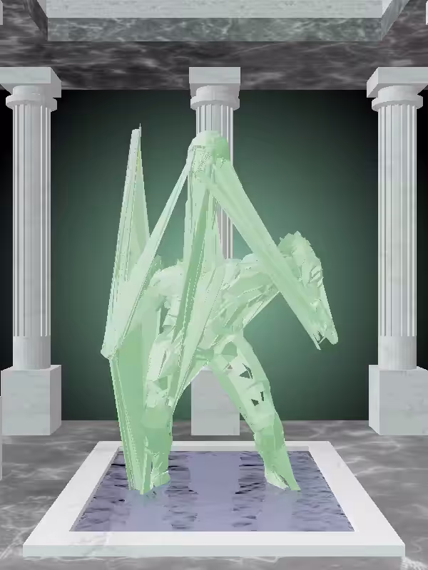 HeavenComputer: The Fragmented Dancing Normie Green Man #1416