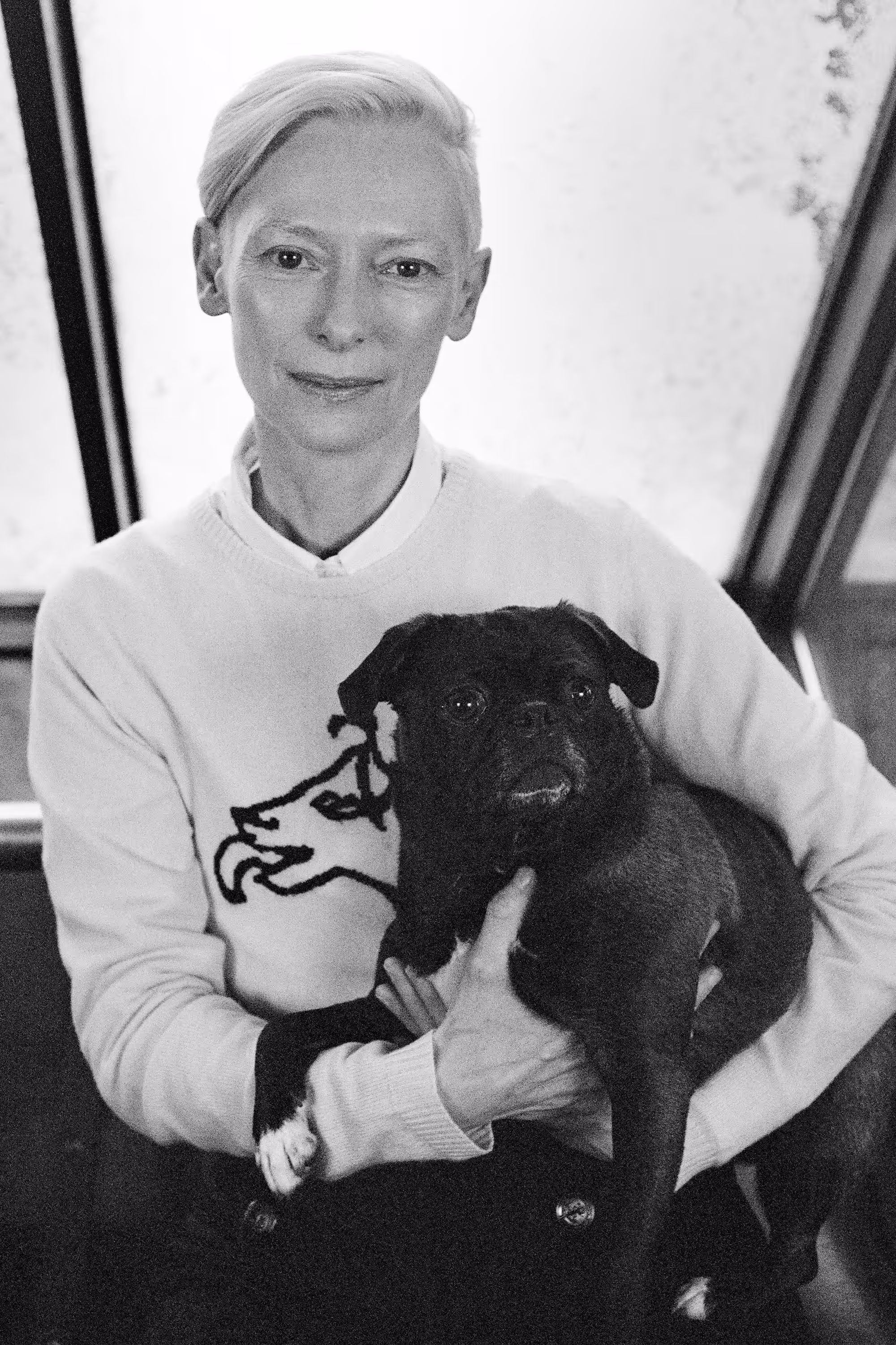 Tilda Swinton & A Puppy