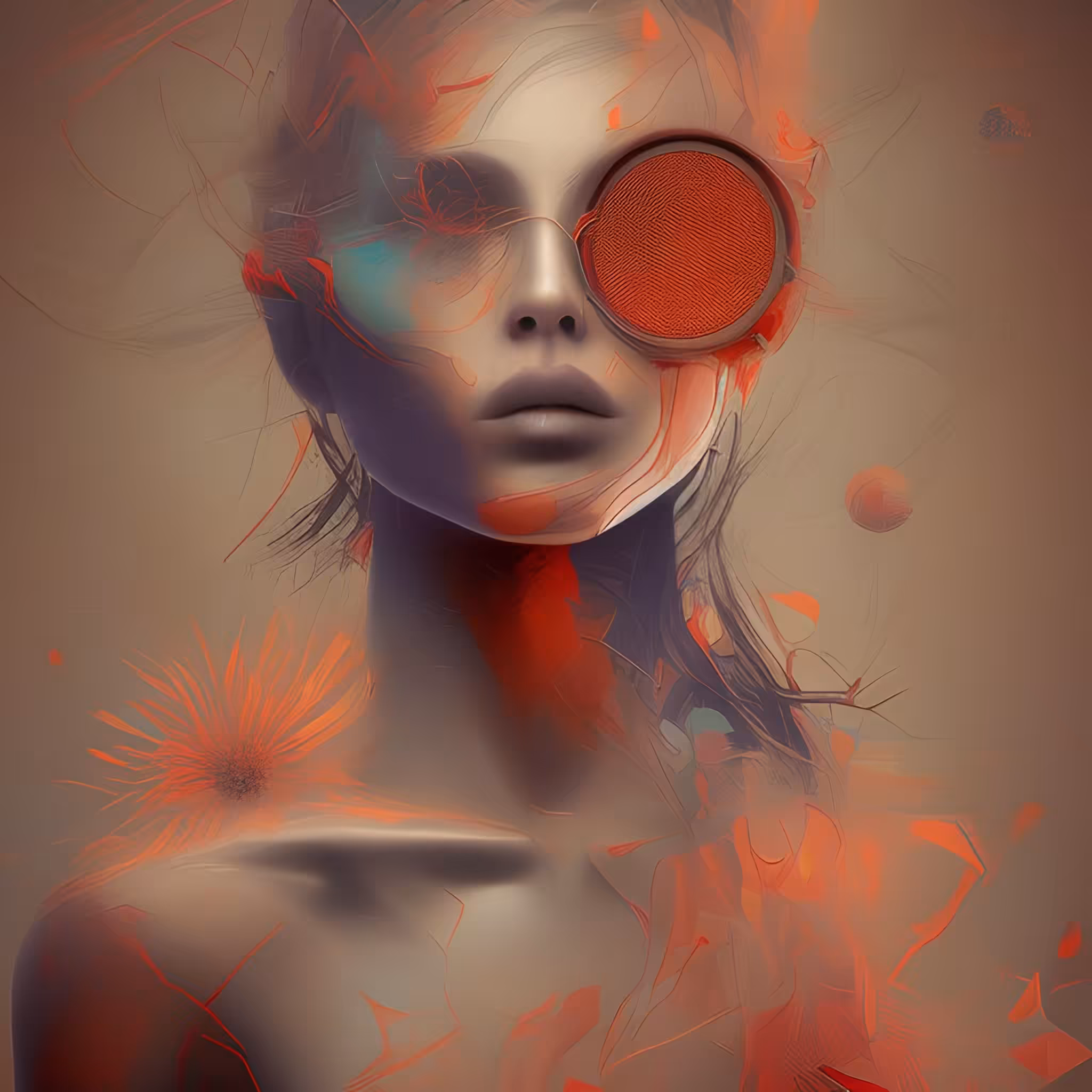 The soul of the wounded blind girl