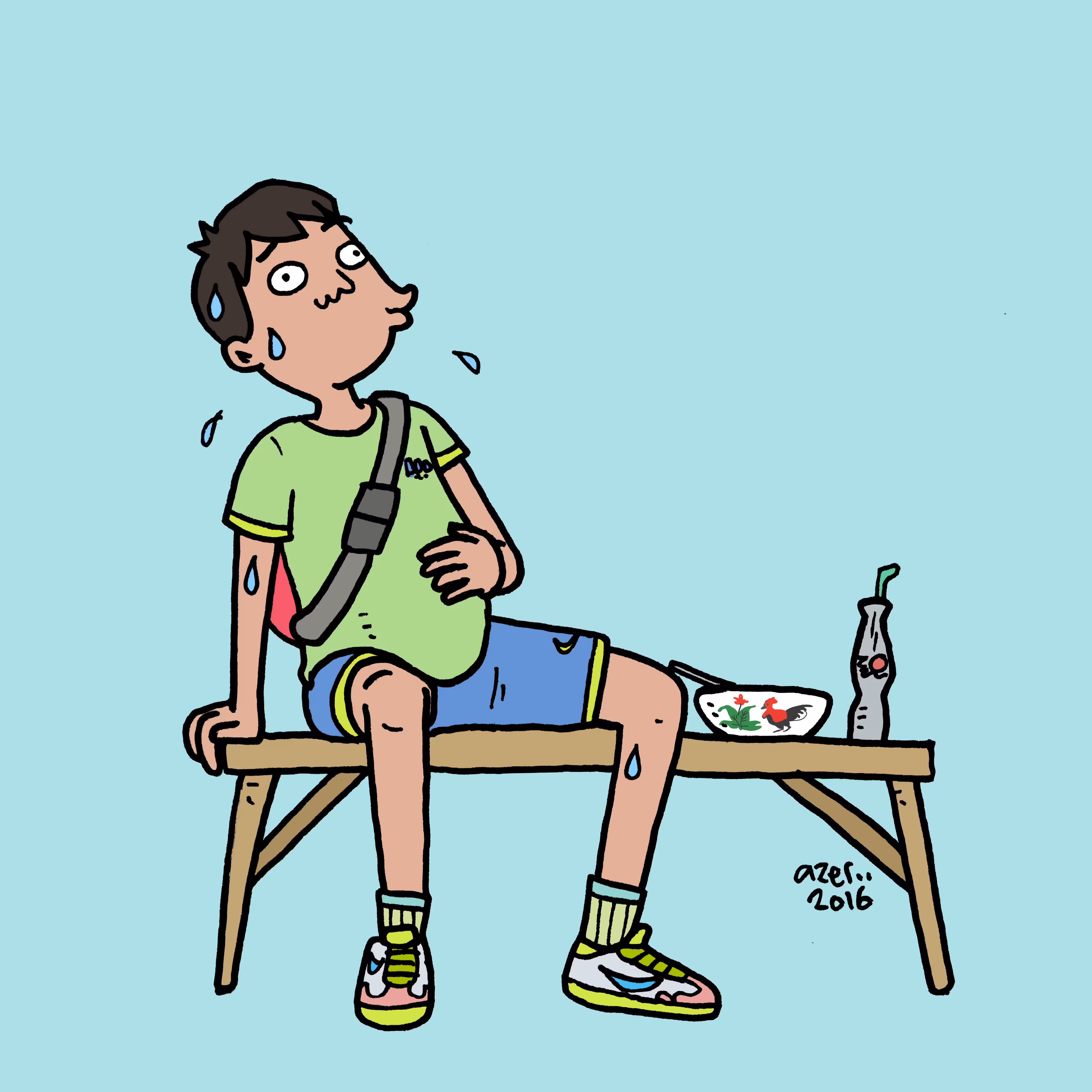 after jogging for 900m...