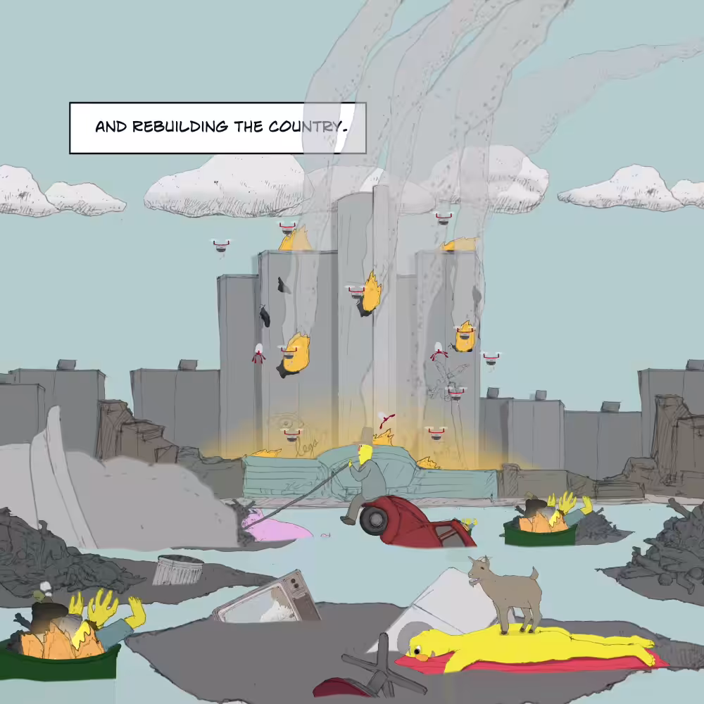 CITIZEN Issue #0 (A Brief History of the Near Future): Panel 58: Clearing debris 3