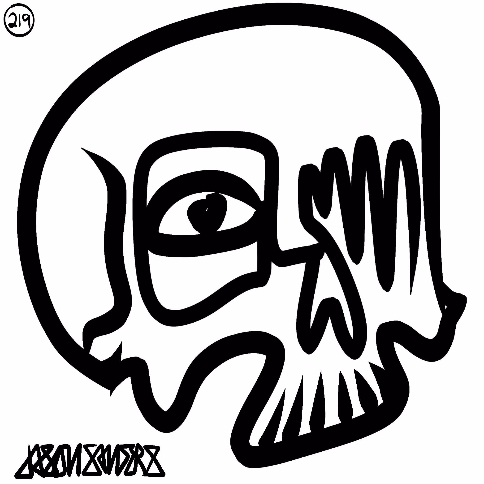 Skull Lines “Sixty-Two” By DrainedEye | #219