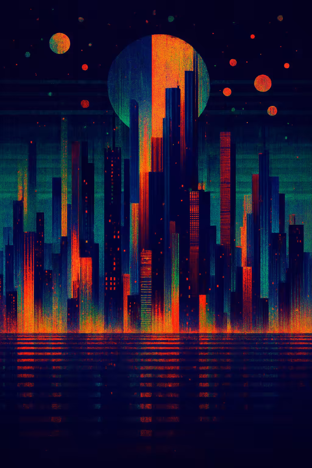 Glitched Cityscape: G Cityscape #4
