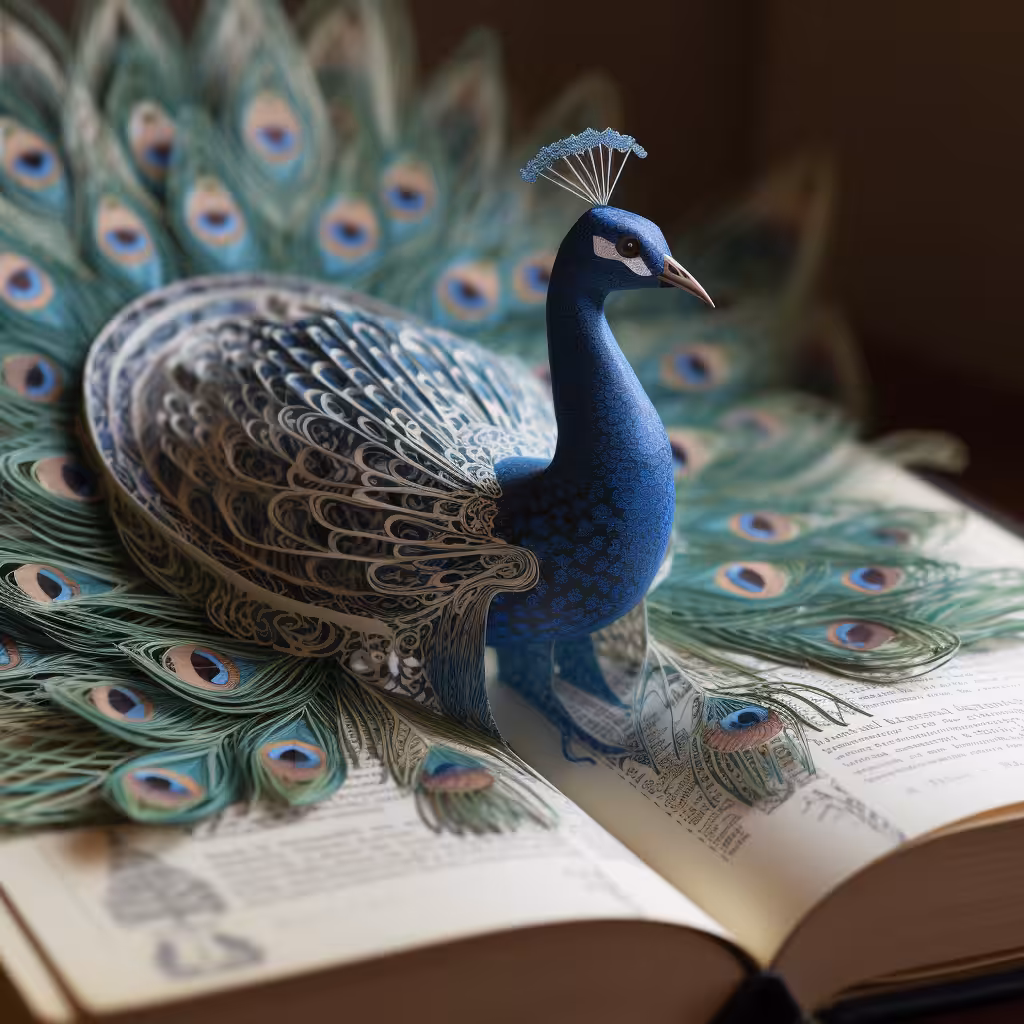 paper peacock