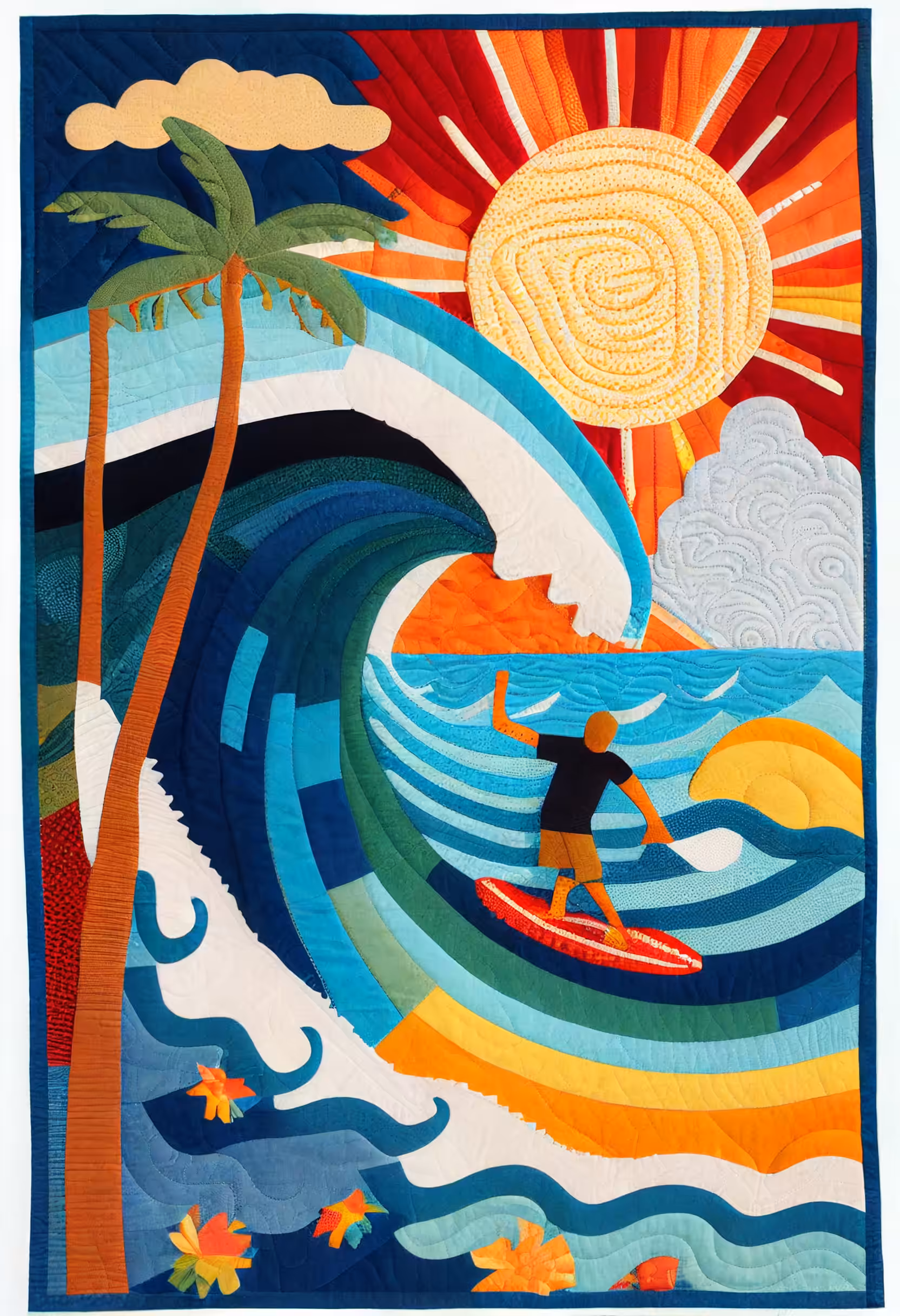 Quilted Surfer I