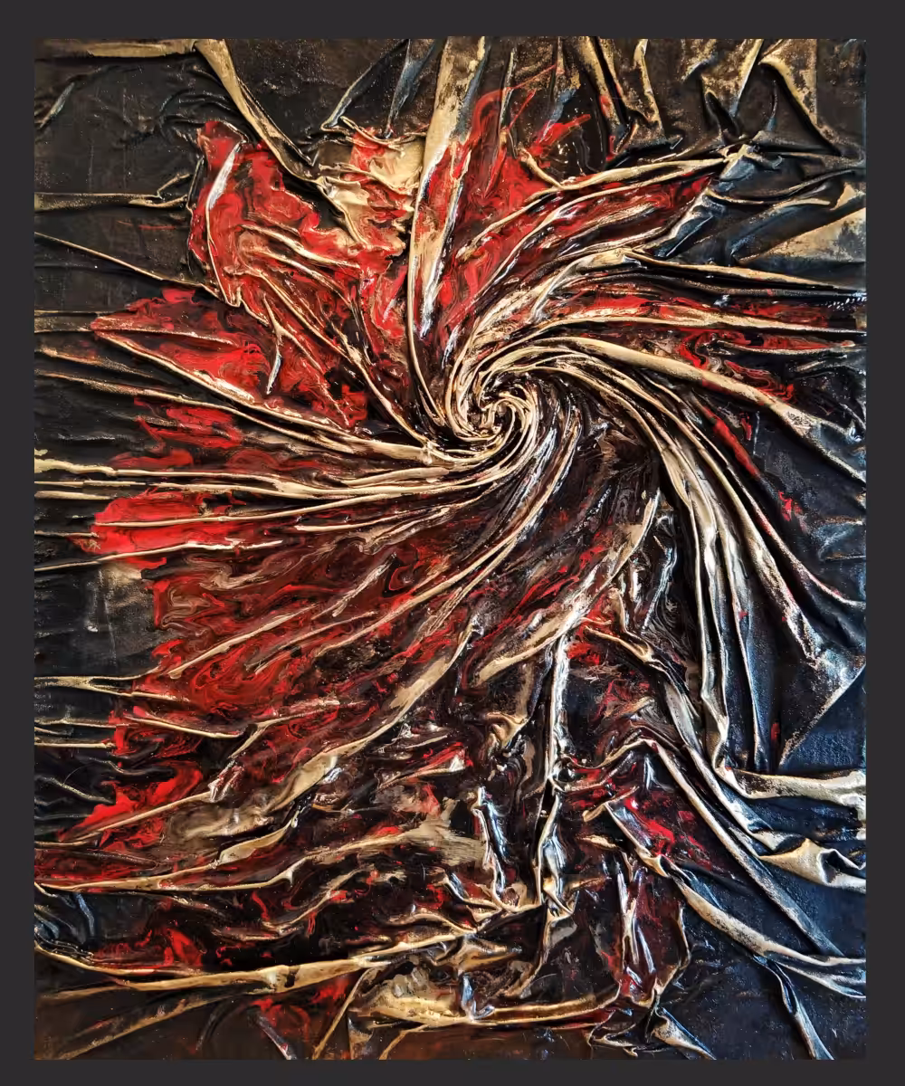 Black and red swirl