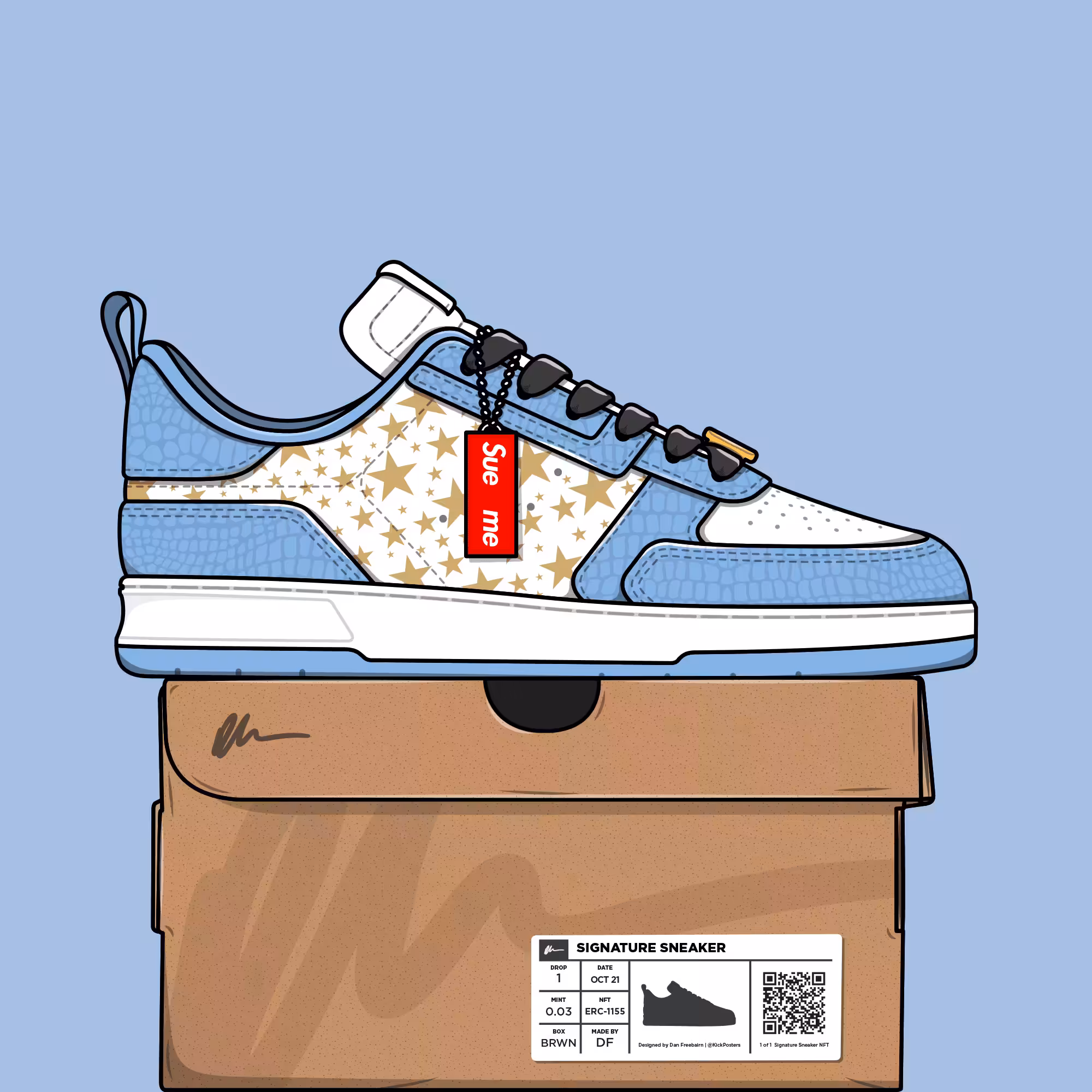 Signature Sneaker 'Sue me' (Blue) - #009