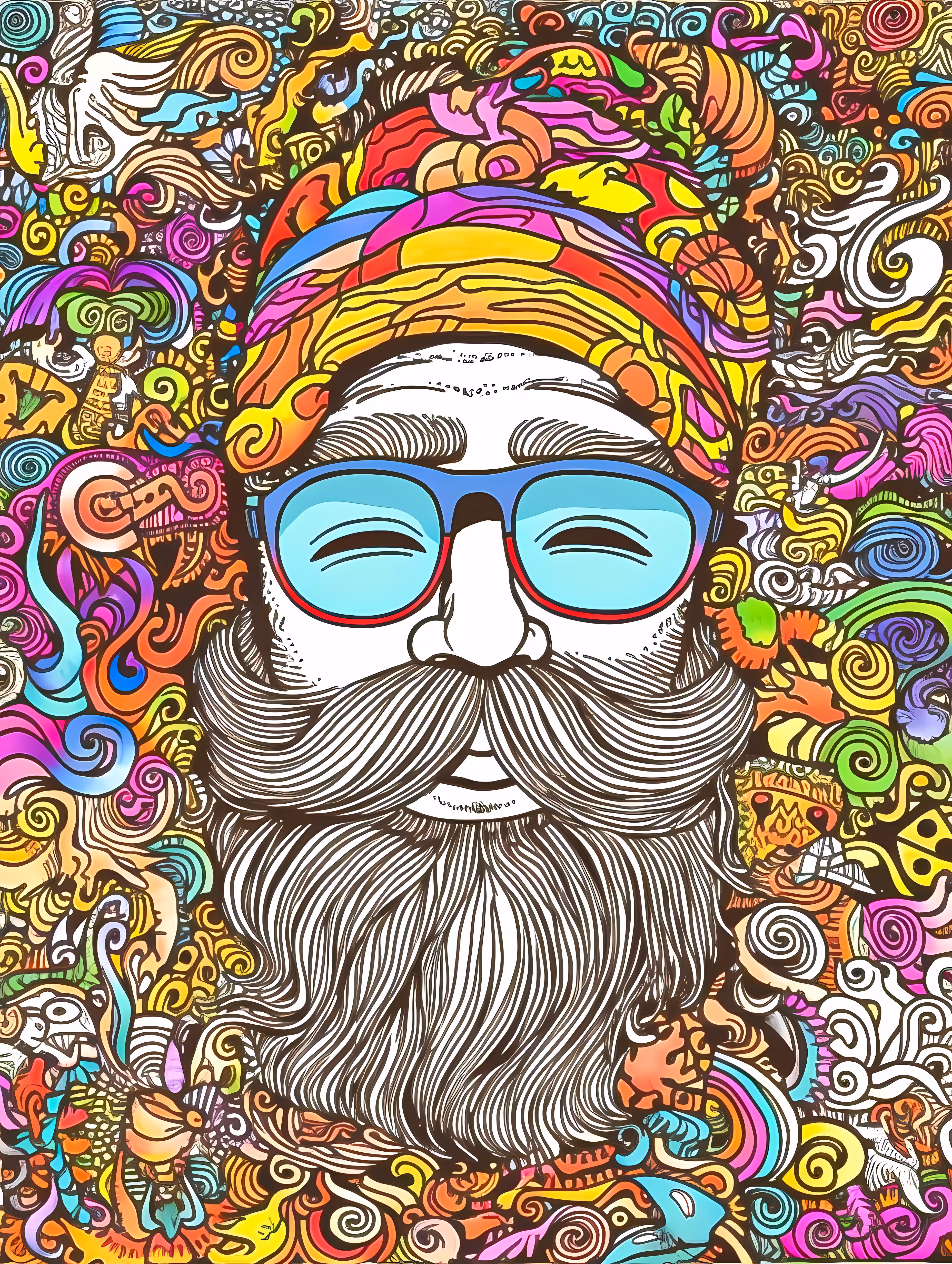 Doodle Hippies 70s #9