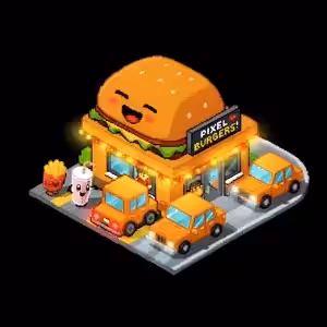 pixel burgers