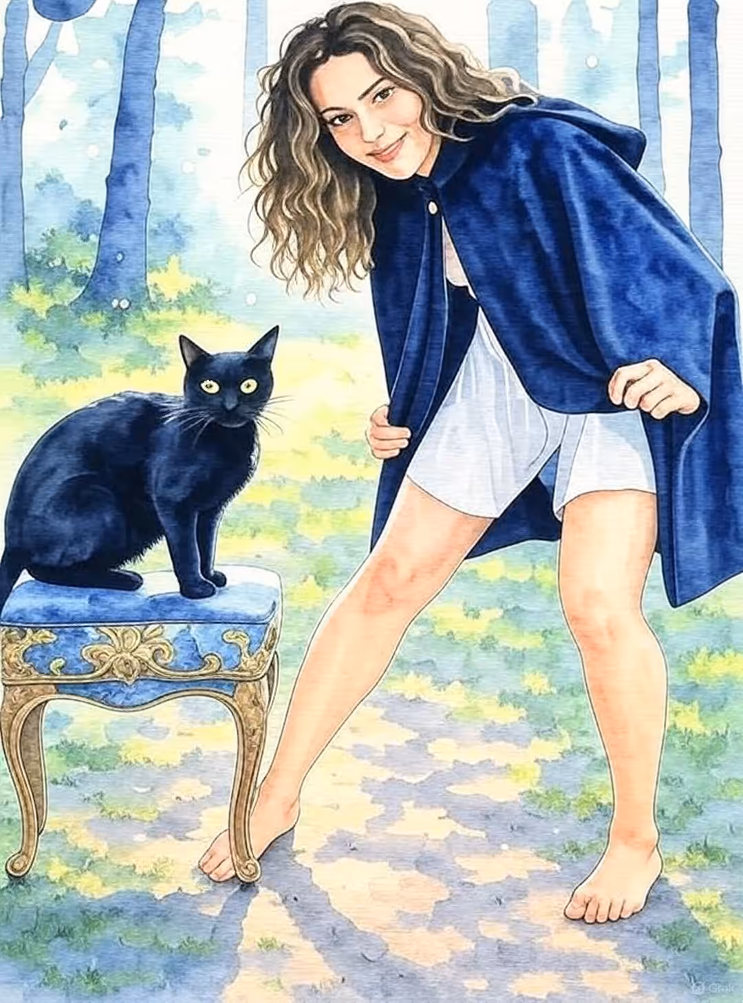Girl and cat #5