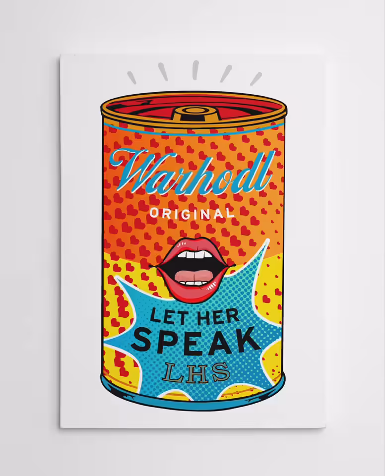 WARHODL Artist Proof "LET HER SPEAK" original can