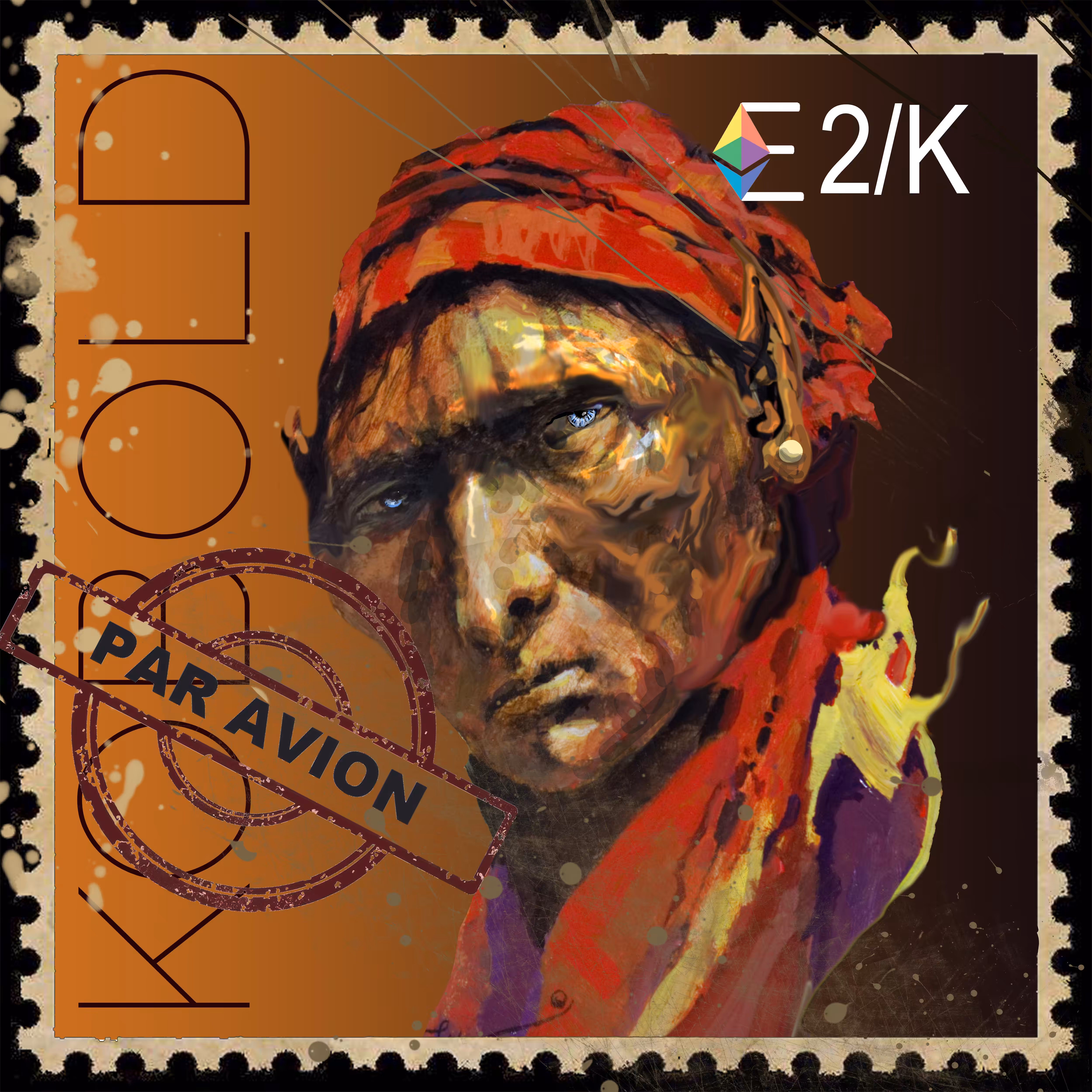 Monztrs Stamp KOBOLD Par Avion