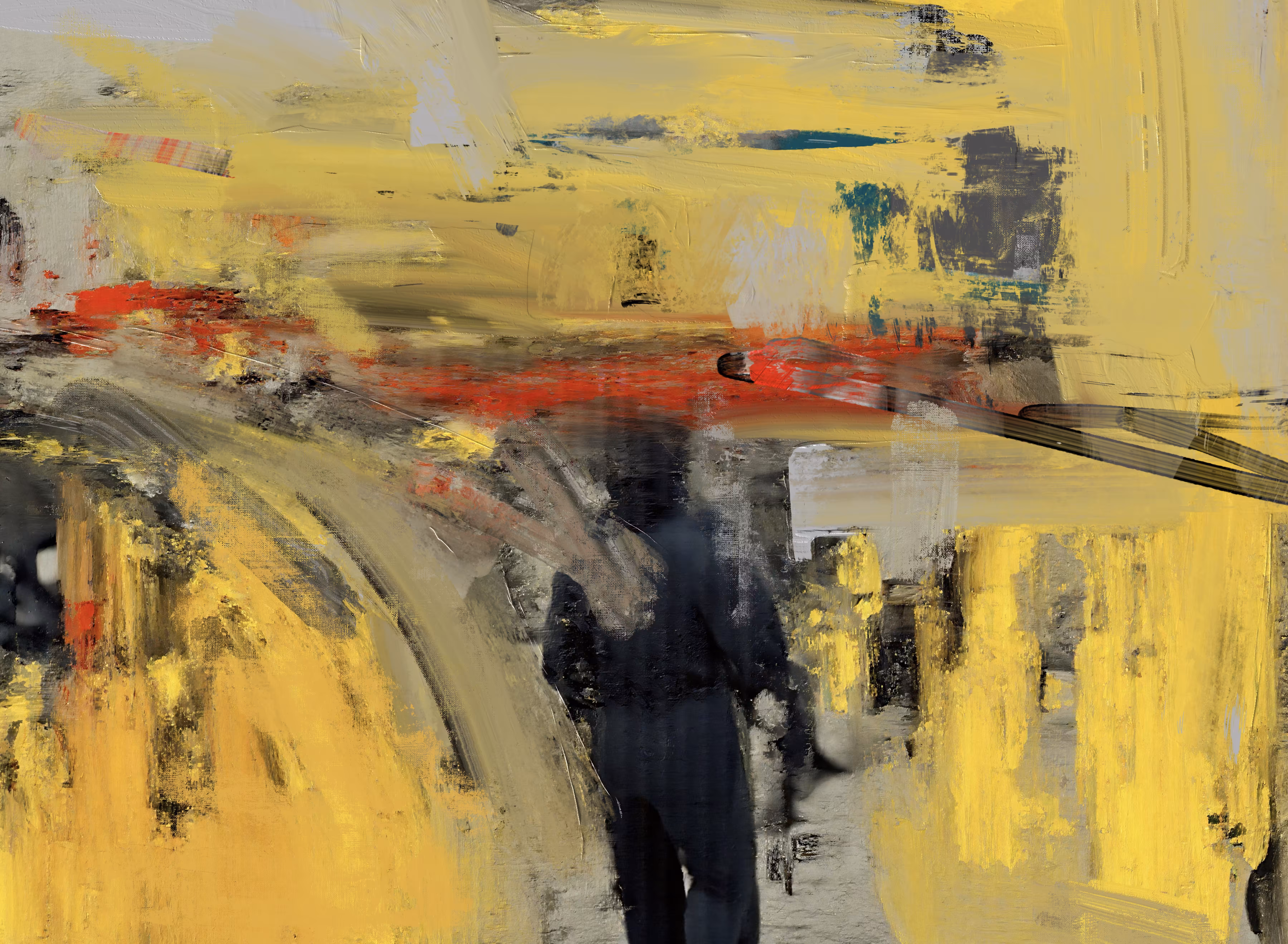 The 10th E State (drawings and studies): Yellow Morning Patrol (Study B)