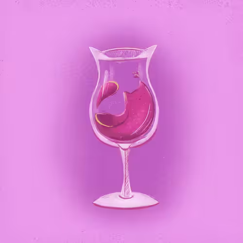 Cat-wine glass