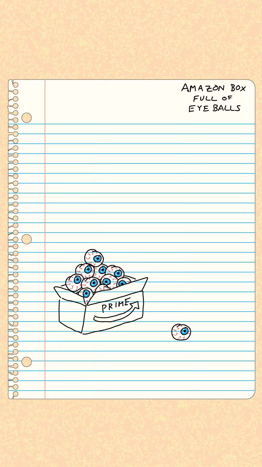 amazon box full of eyeballs