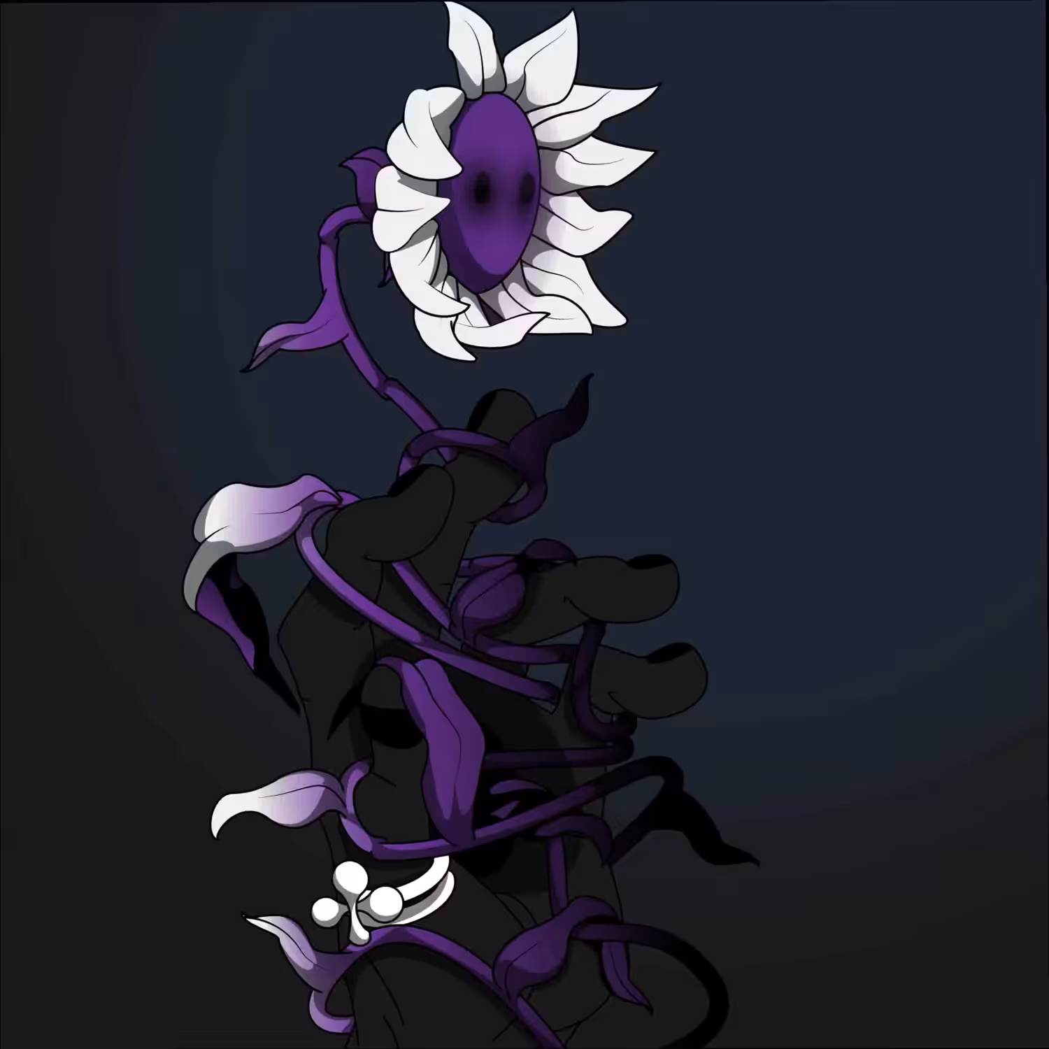 Floral handcuffs black