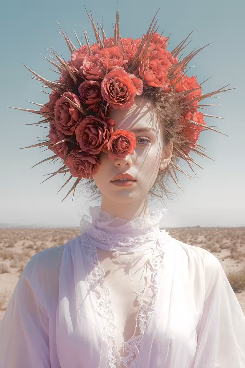 Crown of thorns and roses