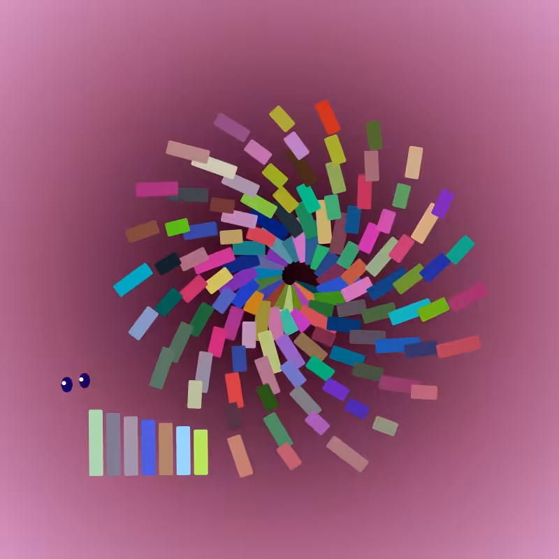 Colored snails #6/18. Caracoles de Colores