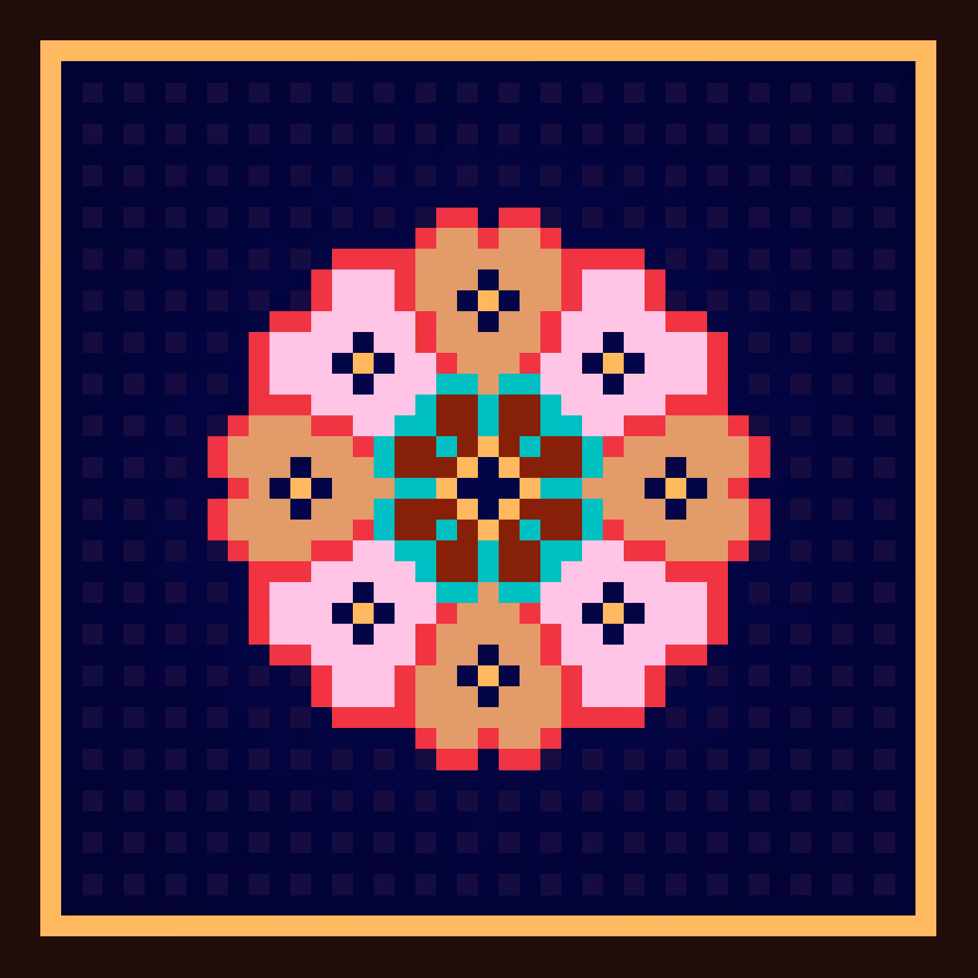 Shah Abbasi round flower