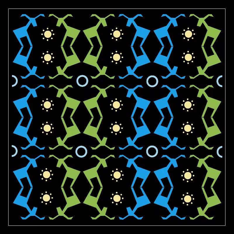 Animal-Geometric Motif #8