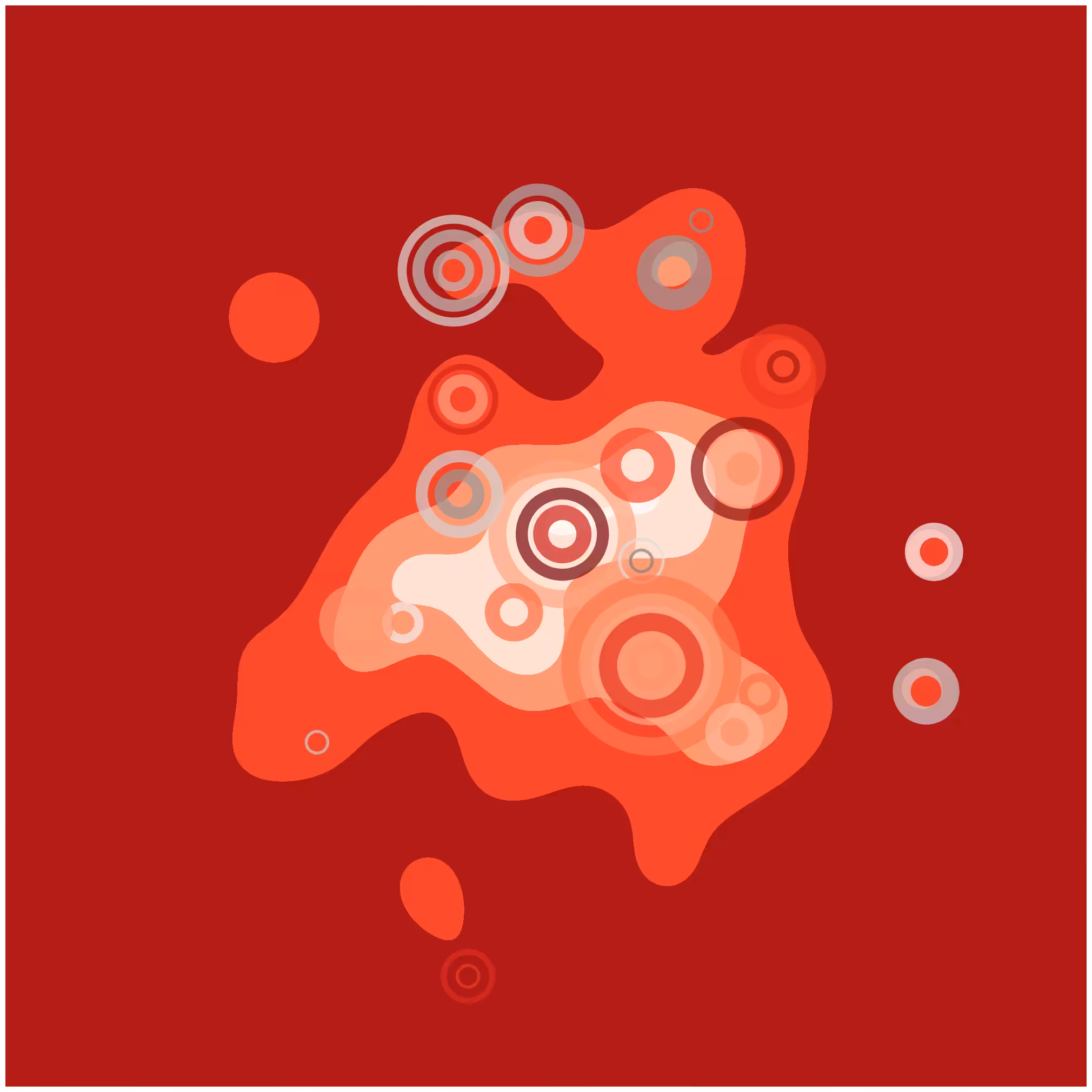 colorful planetary sunrise, red 11