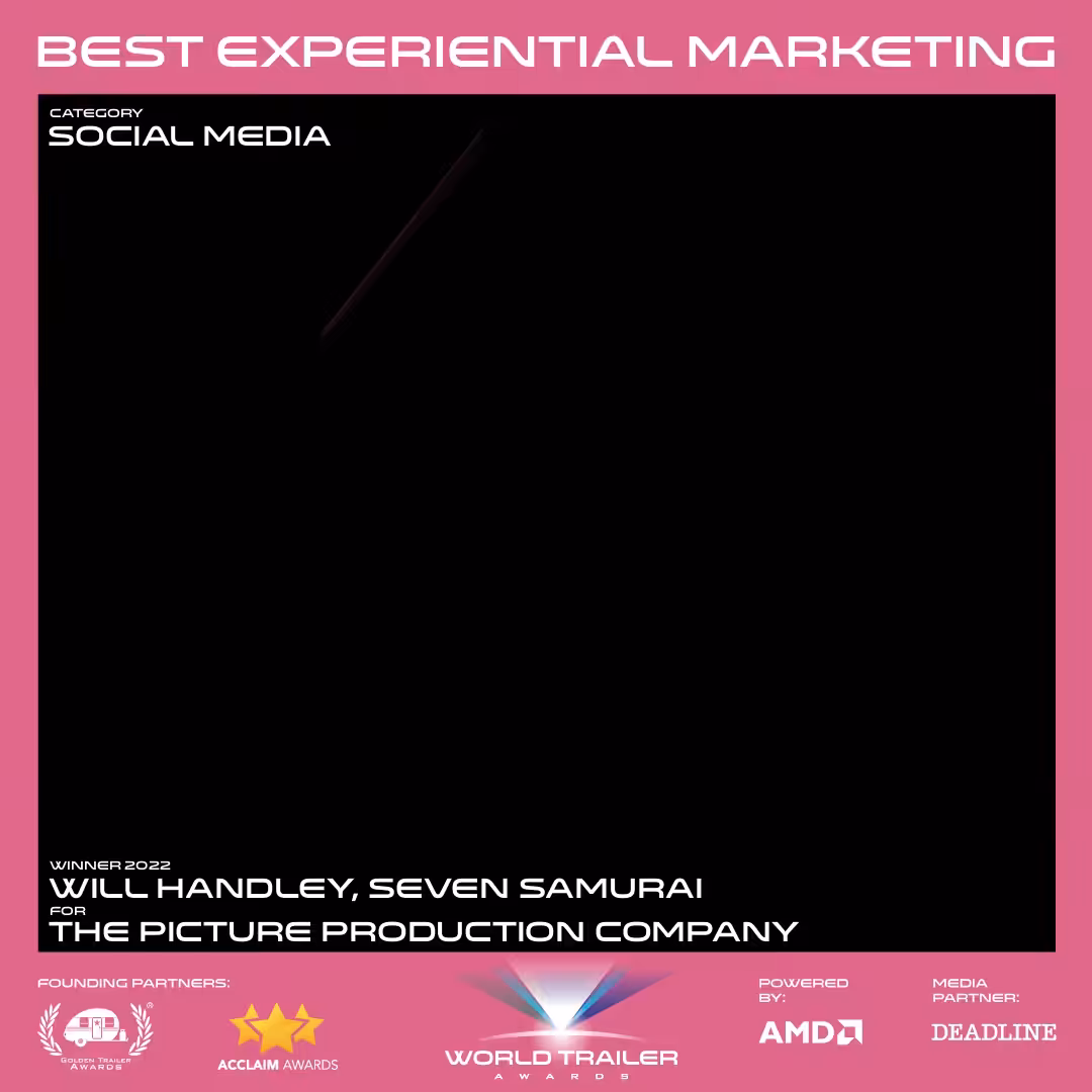 World Trailer Awards 2022: Best Experiential Marketing, Social Media