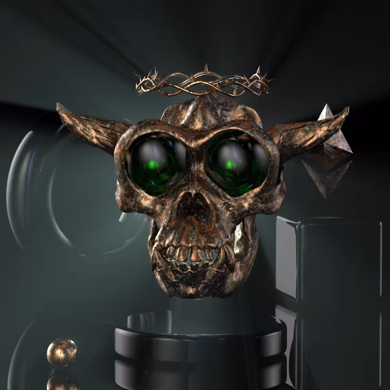 Monk Skull Crystal