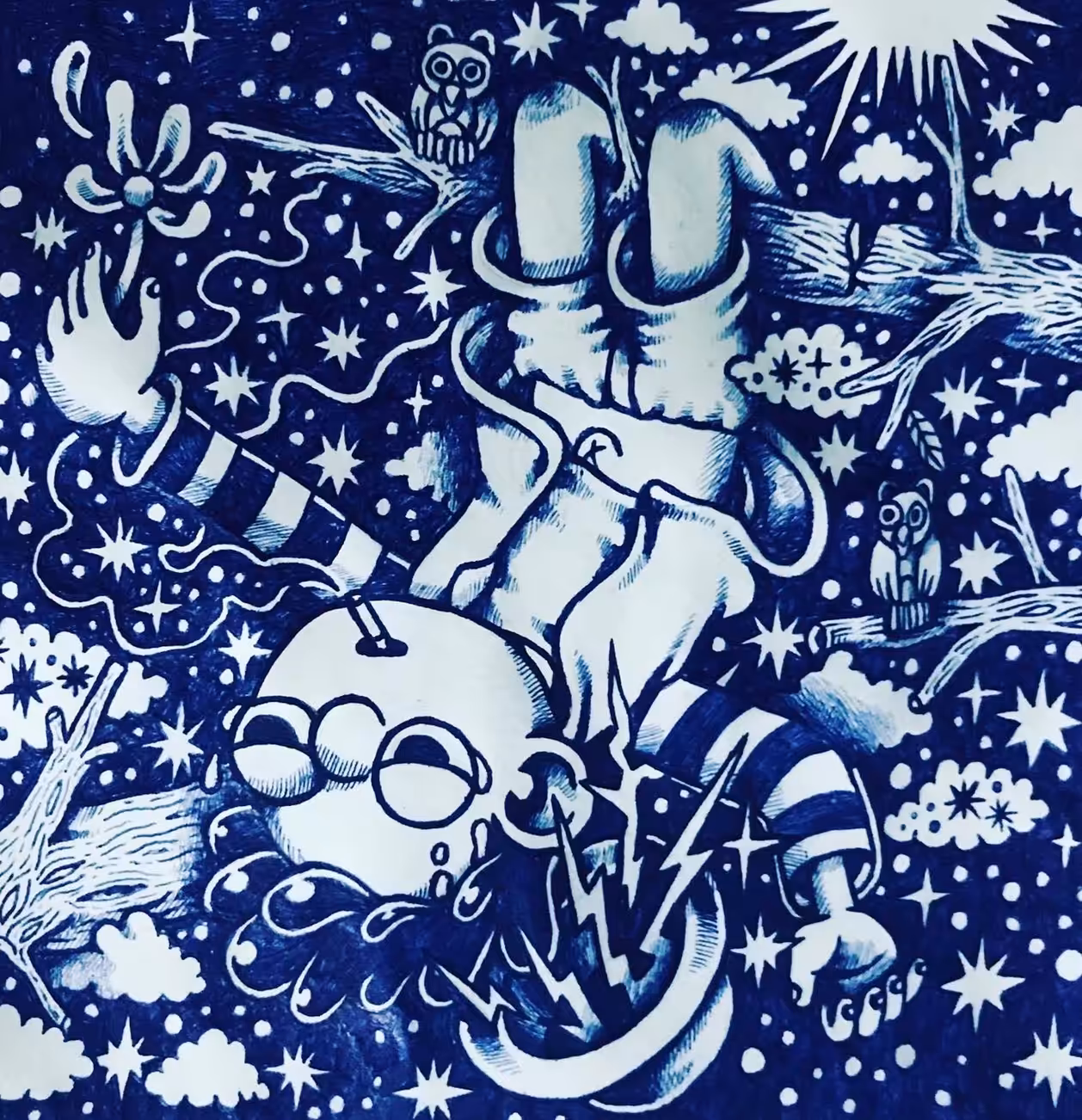 smoke with star and my flower