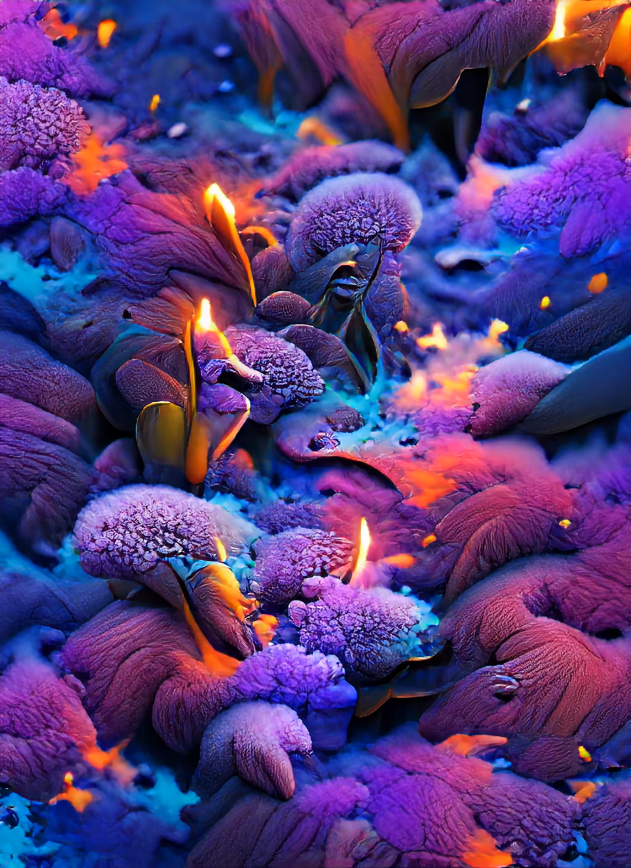 lavender puff coral