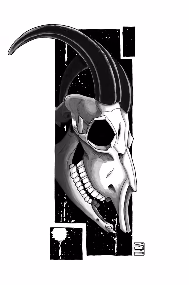 Goat Skull Study II #4