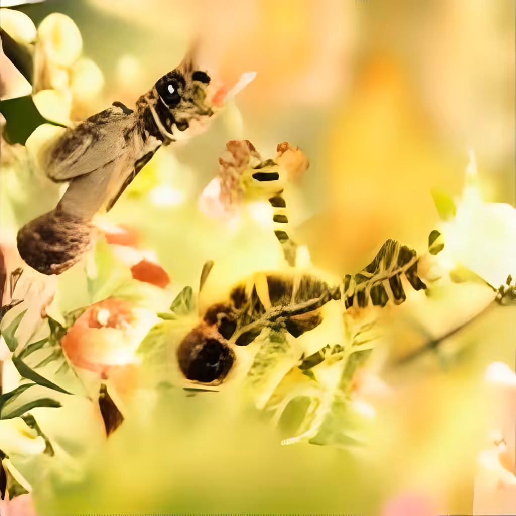 Flowering Tree and a Bee II