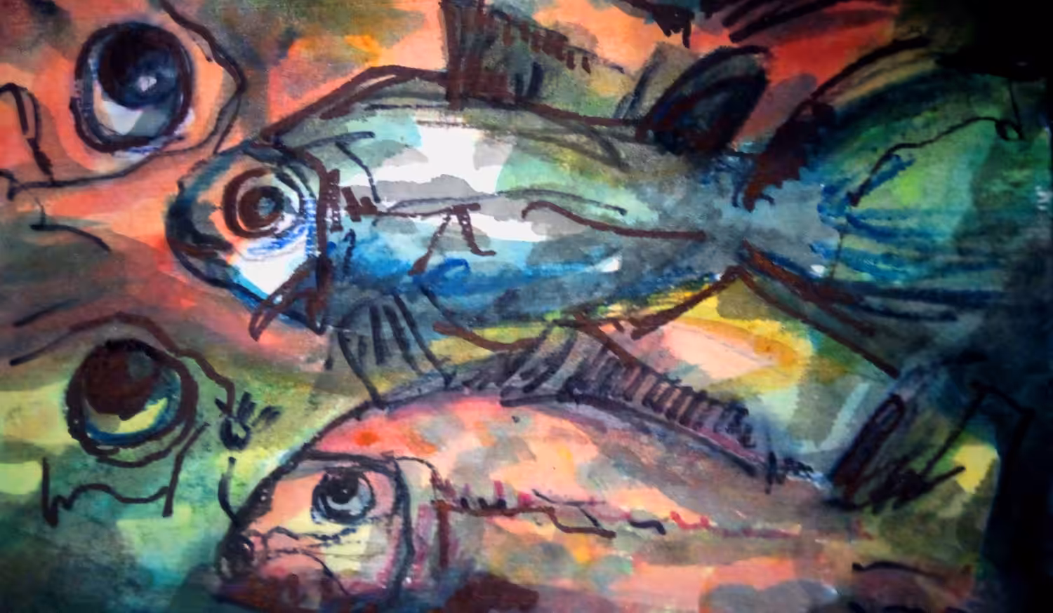 Art H2O Sketches 2023: Fish Eyes, sketches #NFT