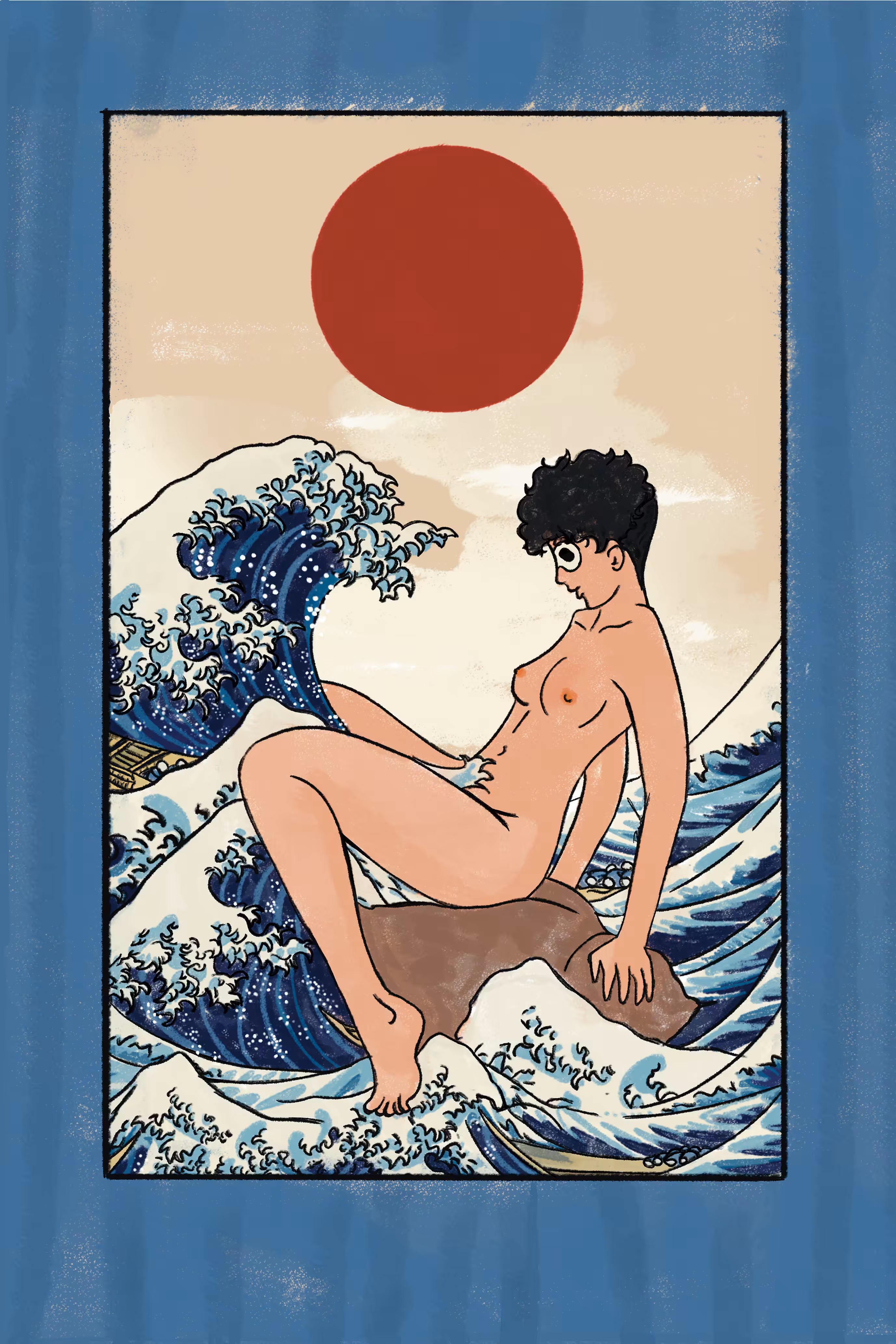 Portrait with Hokusai