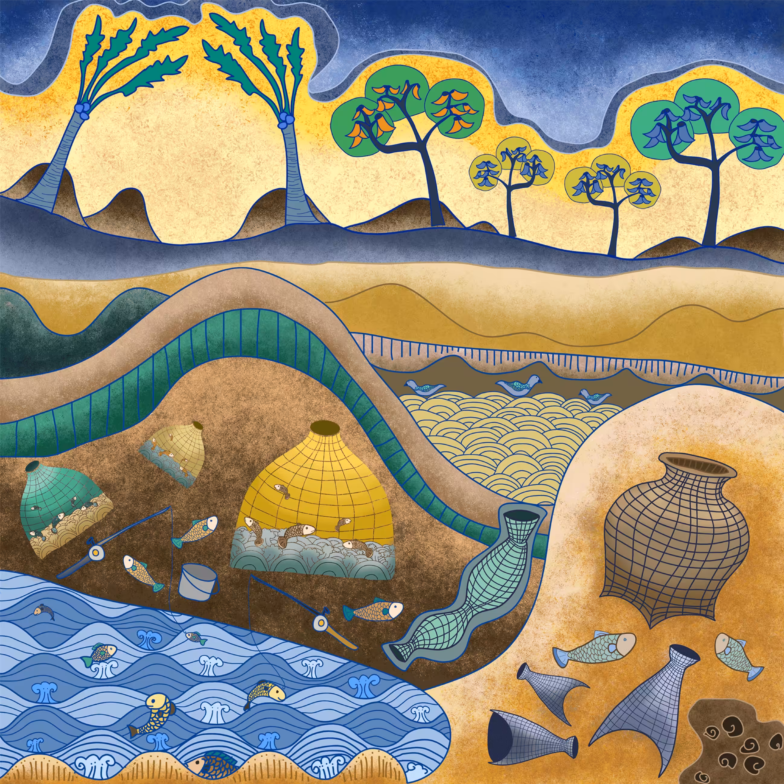 Imaginative lifestyle to lines and colorful.(Original)#26