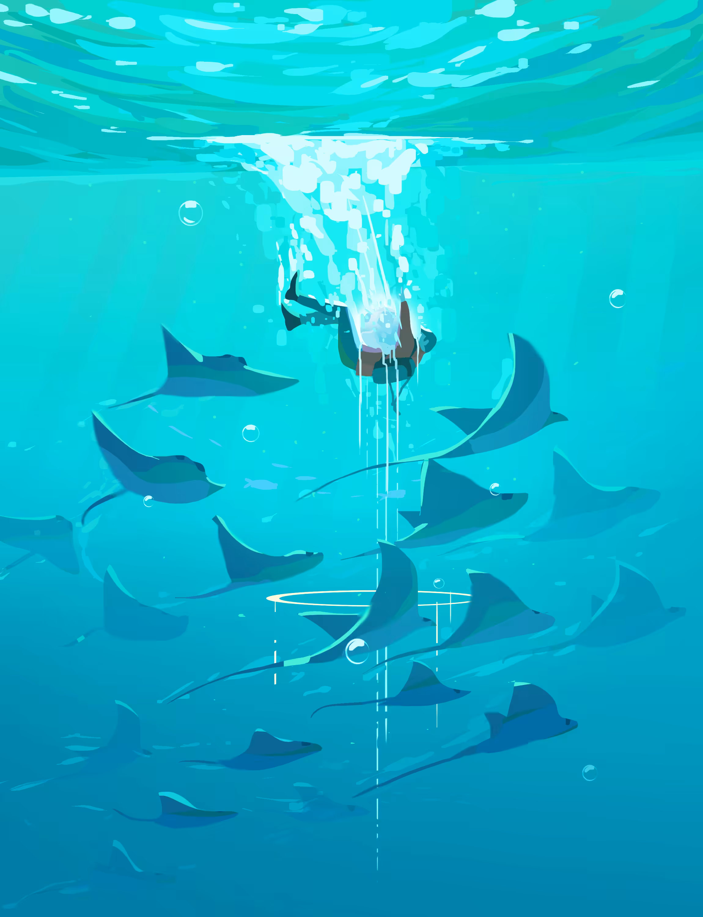 Falling to depth