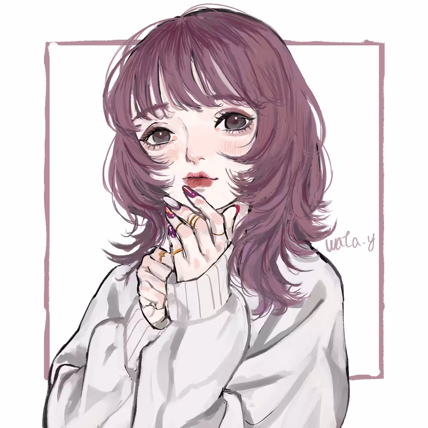 Wolf cut girl　#8