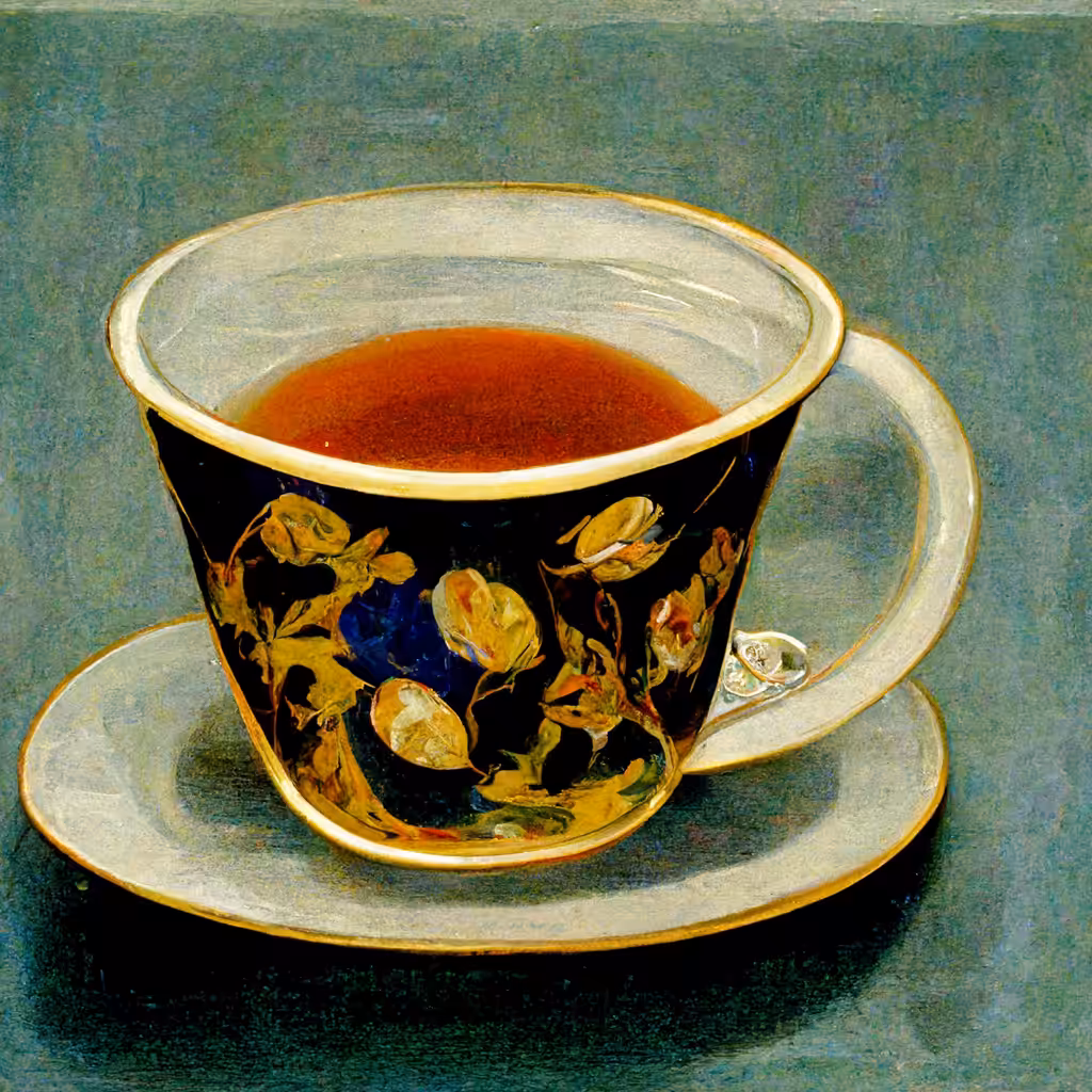 withered flowers on a mug 