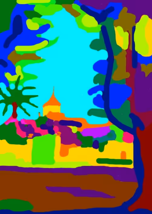DIGITAL PAINTING: Place des oiseaux 