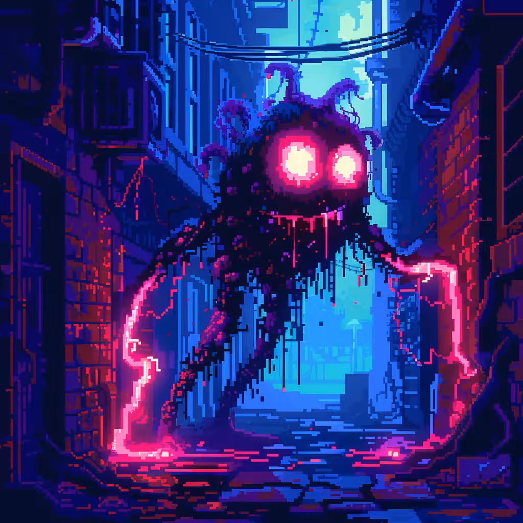 Neon Lamp Monsters on Base #38