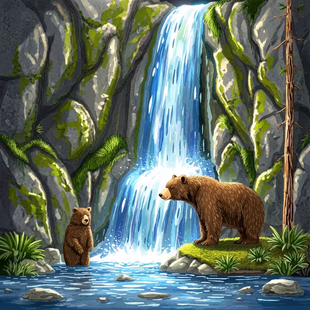 Waterfall Bears