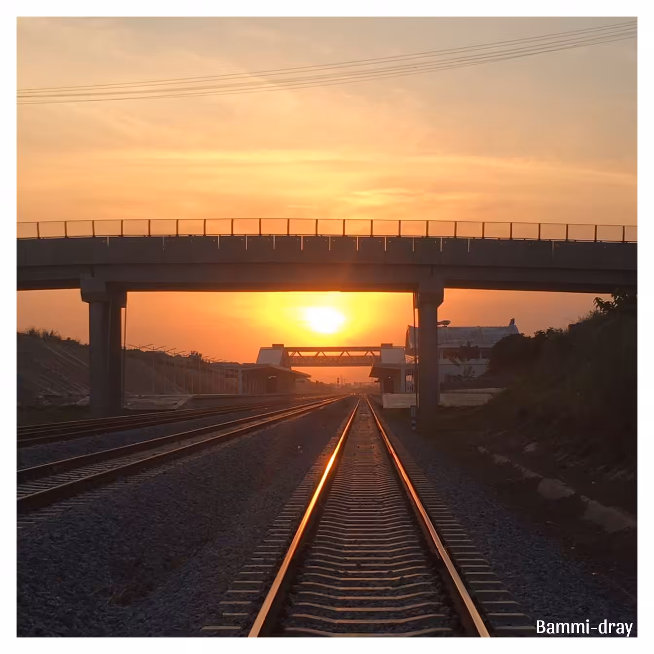 Sunset and Tracks 