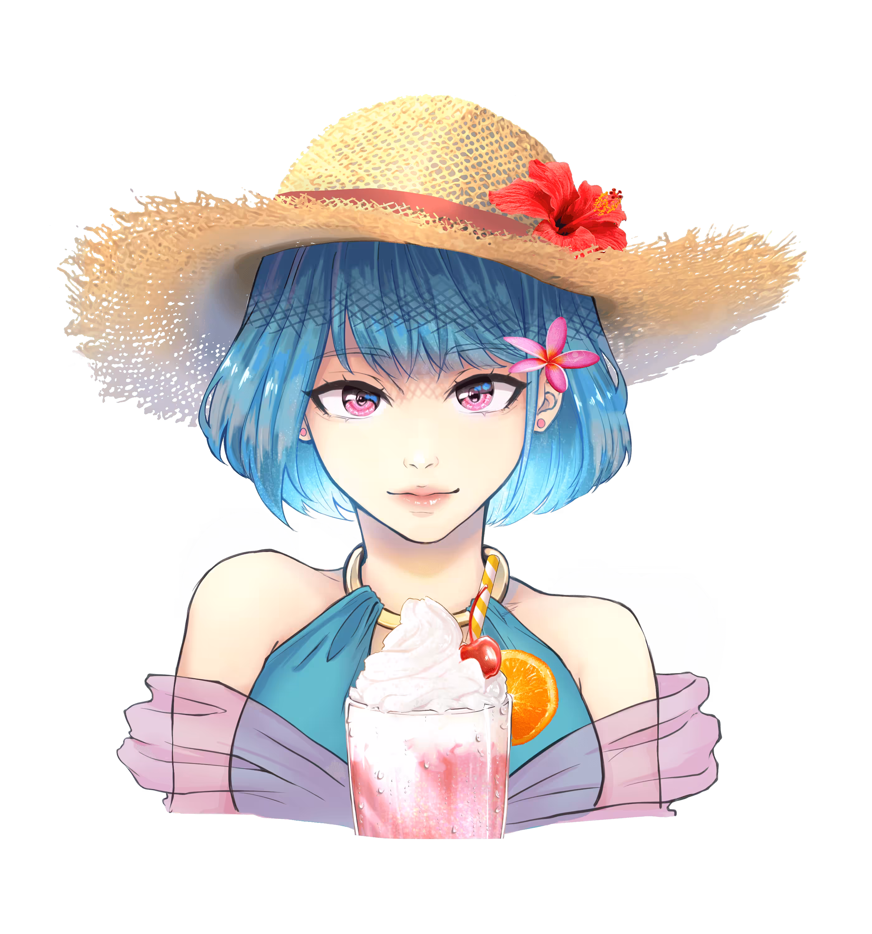 Glamor & Manner Anime: Anime #02 Charming girl PNG