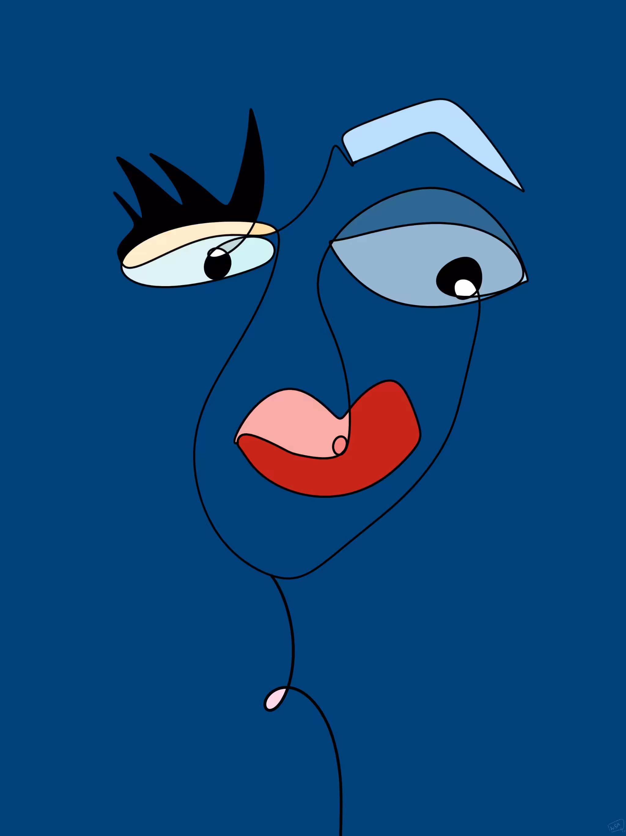 Minimalistic Face 015 - Face Of Arts