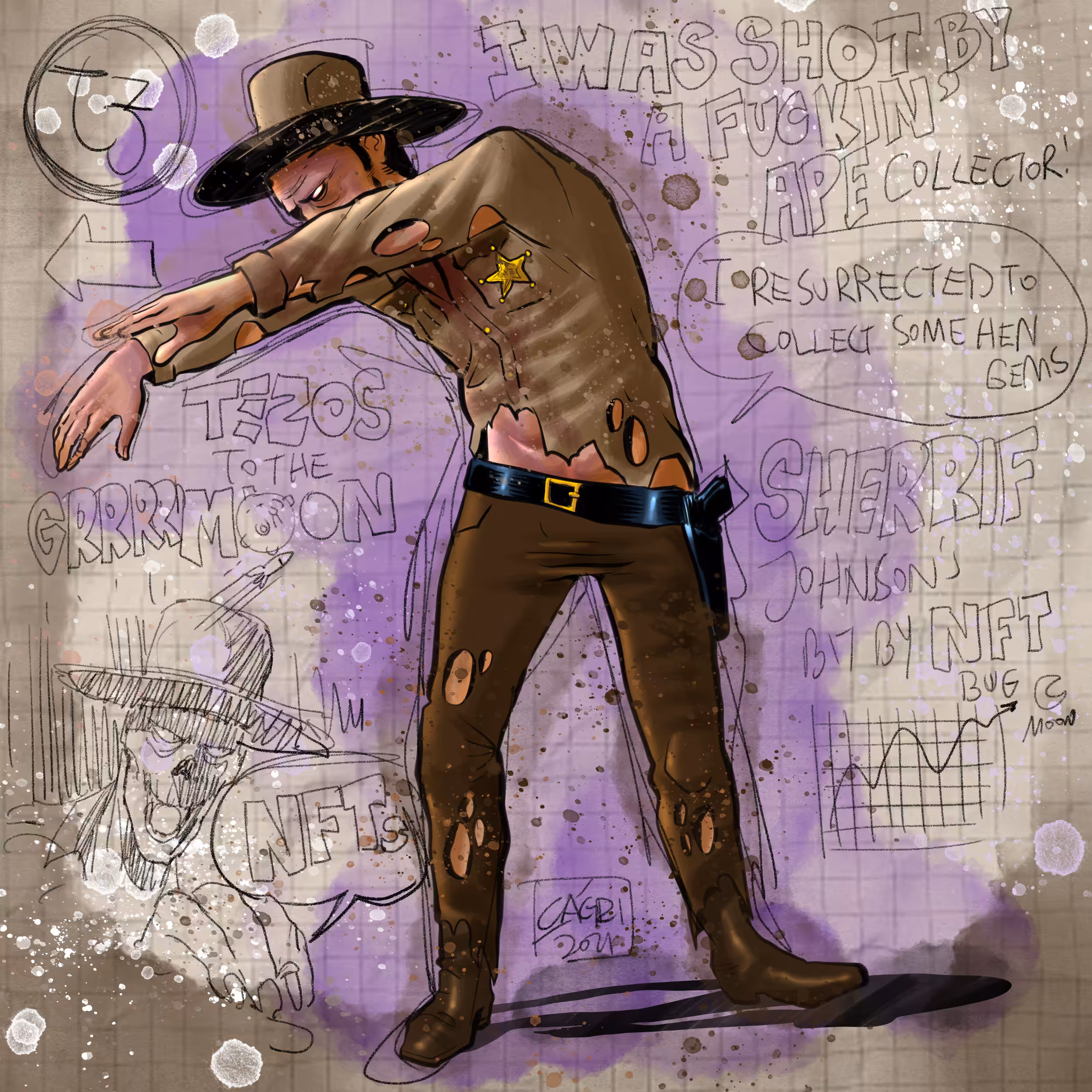 'H=N ZOMBIE$', ANIMATION FRAME #7