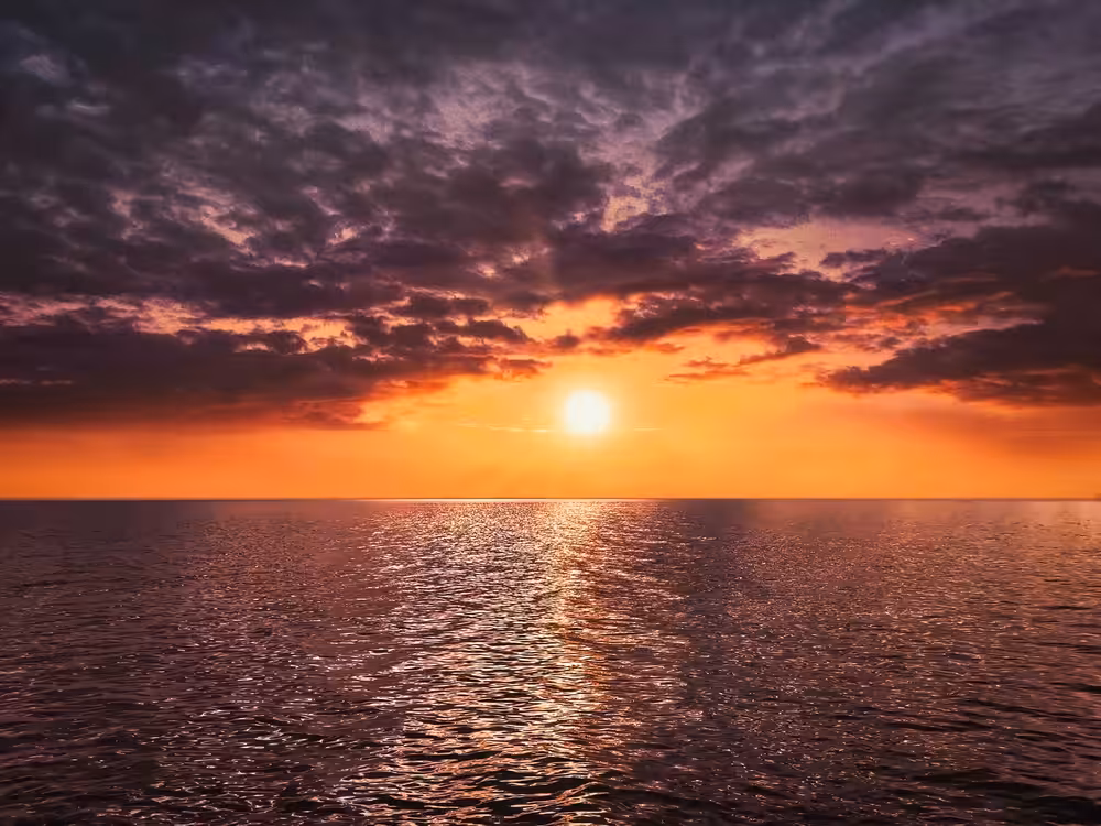 Sunset of the Two Seas
