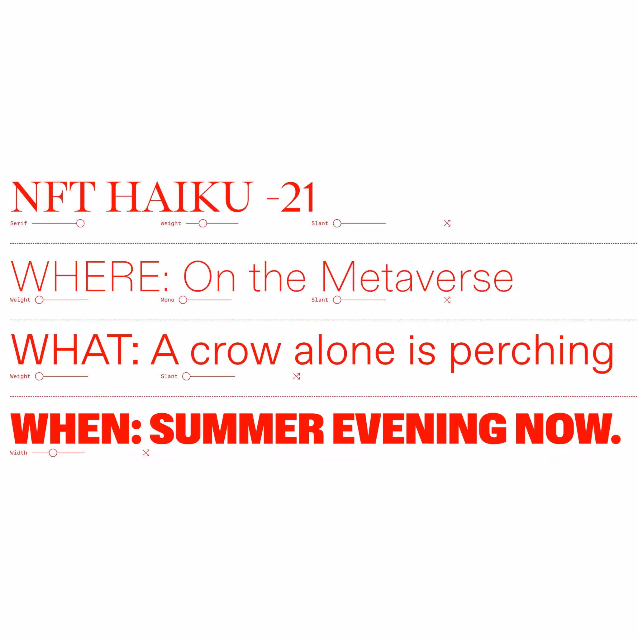 NFT HAIKU - 21